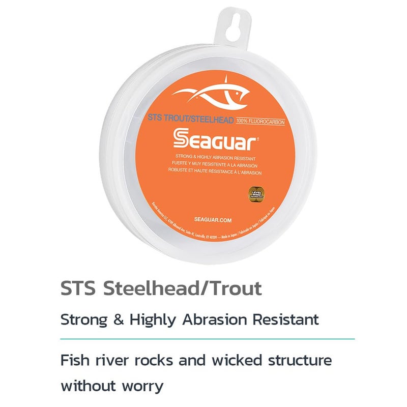 Seaguar STS Trout/Steelhead 100% Fluorocarbon Fishing Line 12lbs, 100yds Break Strength/Length - 12STS100 - Image 2